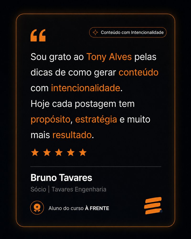 Depoimento de participante do À Frente