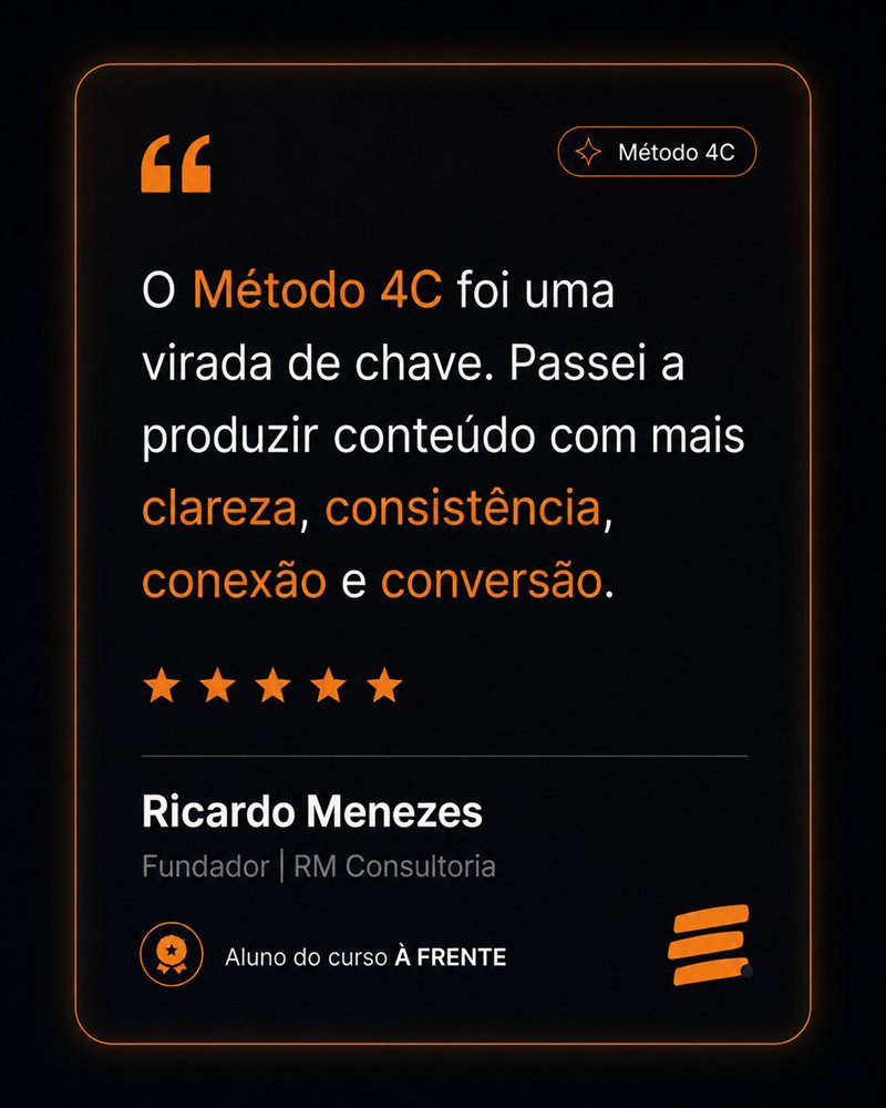 Depoimento de participante do À Frente